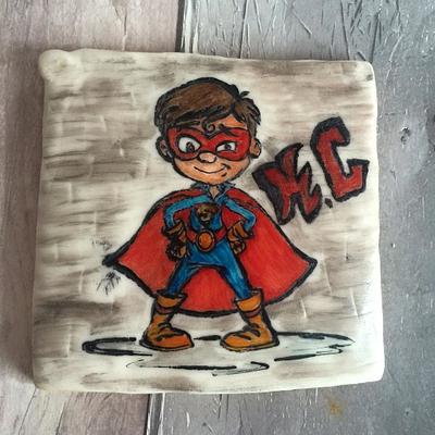 Superhero cookie  - Cake by TracyLouX  