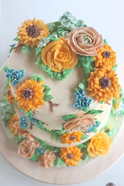 Buttercream Flower Cake - Cake by Sugarprincess