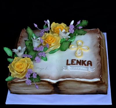 1st communion book  - Cake by majalaska