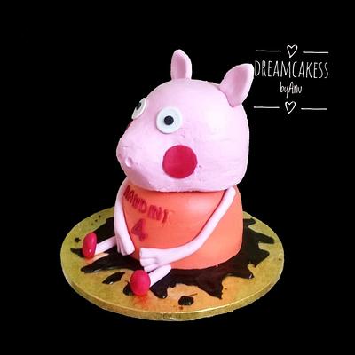 Fresh Cream Peppa pig - Cake by Dream Cakess 