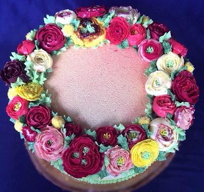 Buttercream floral wrath - Cake by Anastasia Kaliazin