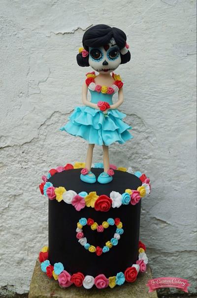 Dia de Muertos Girl - Cake by The Custom Cakery