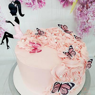 The girl whit butterflies  - Cake by Kristina Mineva