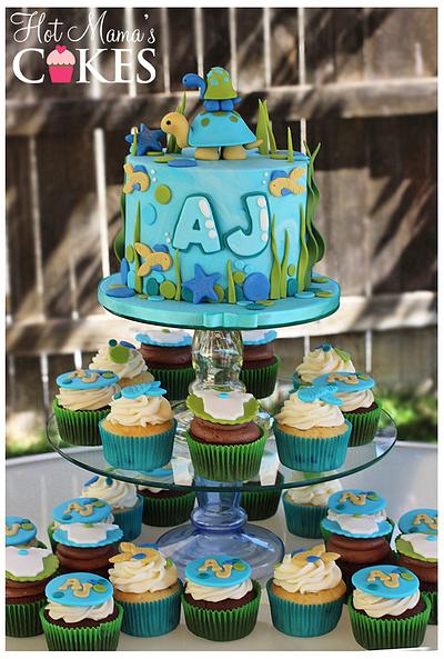 Turtle themed baby shower! - Cake by Hot Mama's Cakes