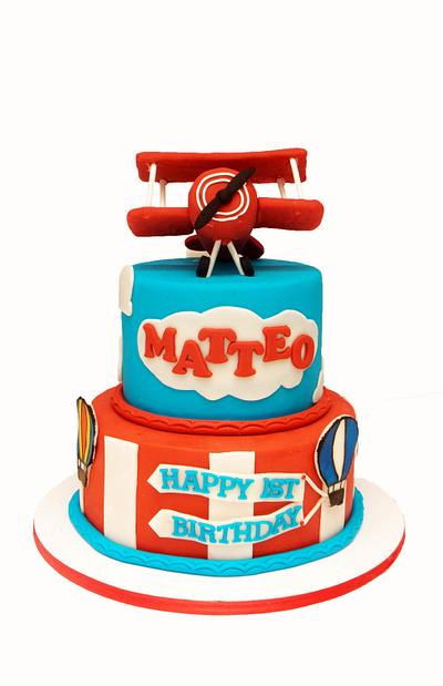 Plane and Balloons - Cake by Julie Manundo 