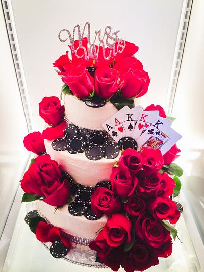 Poker themed wedding cake - Cake by Clarice Towner
