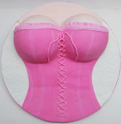 Pink Basque - Cake by Sarah Poole