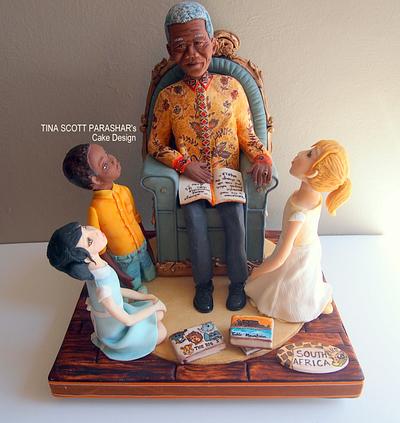 My Gold and 2nd prize entry at CI London -- The Legacy of Mandela - Cake by Tina Scott Parashar's Cake Design
