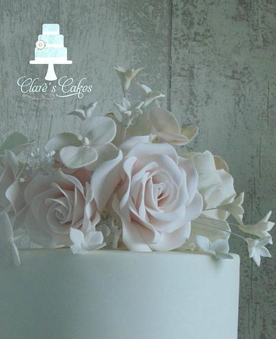 Bekki & Pauls Wedding Cake - Cake by Clare's Cakes - Leicester