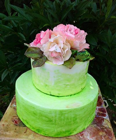 Pink and green - Cake by DinaDiana