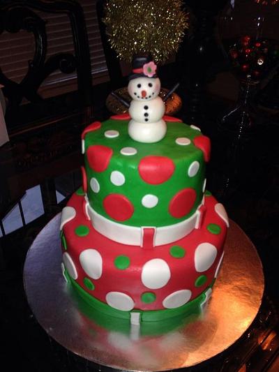 Snowman Christmas! - Cake by Jennifer 