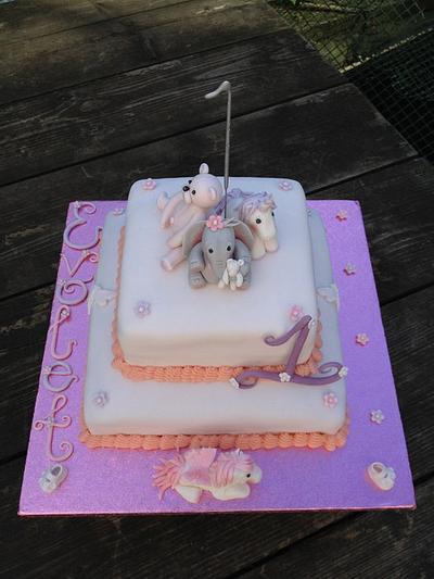 2 Tier 1st Birthday - Cake by Amanda