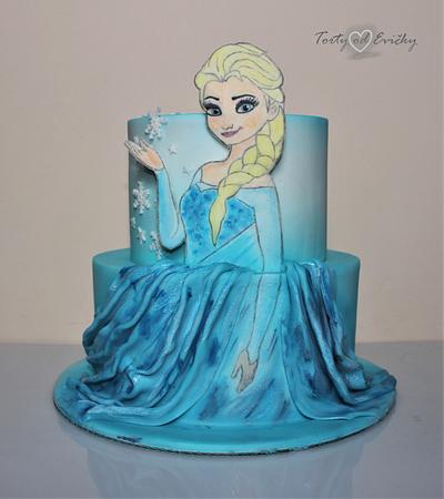 Painted Elsa  - Cake by Cakes by Evička