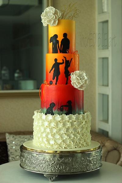 "Vibrant Life"-Wedding Cake - Cake by Rumana Jaseel