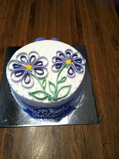 First quilled cake - Cake by kimma