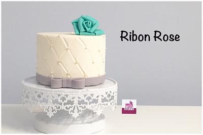 Ribbon Rose Cake - Cake by Rustik Cake Studio