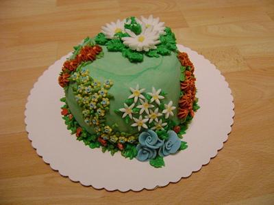 Flower Birthdaycake - Cake by binesa