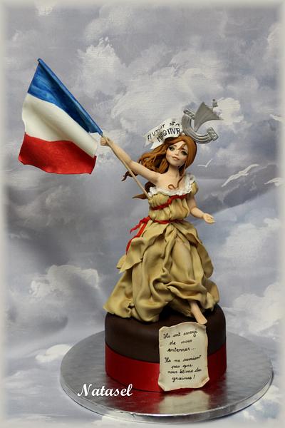 Marianne love Paris, peace on earth for all...  - Cake by L'atelier de Natasel