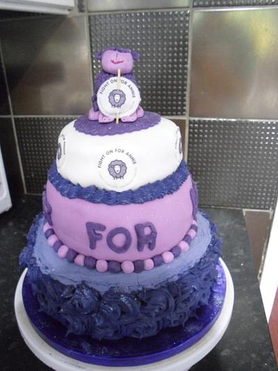 Three tiered purple sheep cake - Cake by Lynette Conlon