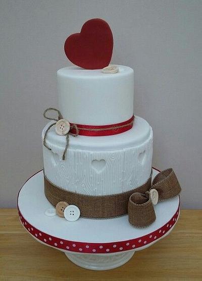 Ruby Wedding Anniversary - Cake by The Buttercream Pantry