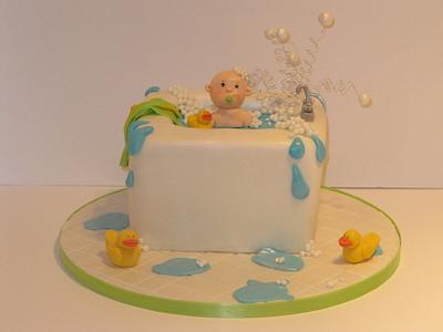baby shower bath time  - Cake by d and k creative cakes