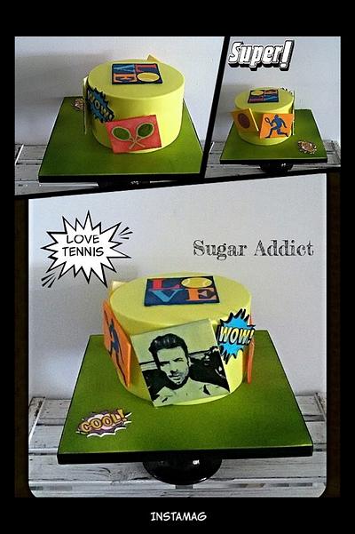 Tennis themed cake  - Cake by Sugar Addict by Alexandra Alifakioti