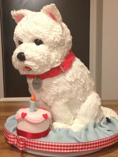 Westie dog cake - Cake by The Rosebud Cake Company