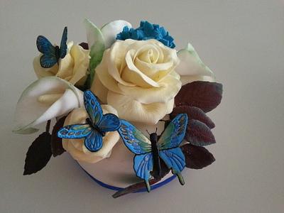 Rose & Butterfly - Cake by cookiescakes