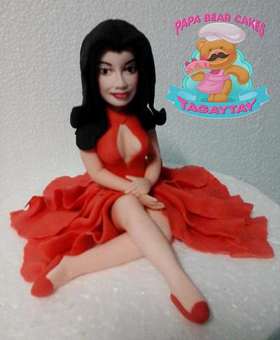 Sexy Lady in Red Toppers - Cake by PapaBearCakesTagaytay