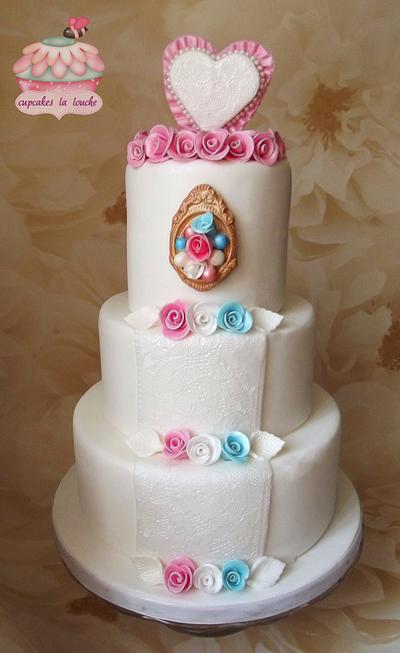 Vintage wedding - Cake by Cupcakes la louche wedding & novelty cakes