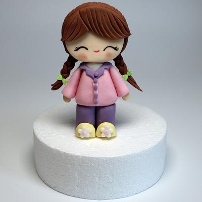 Litlle Girl Cake Topper - Cake by becia