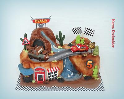 Cars cake - Cake by Karen Dodenbier