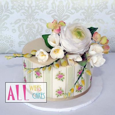 “shabby chic rose” pattern in green - Cake by Allways Julez