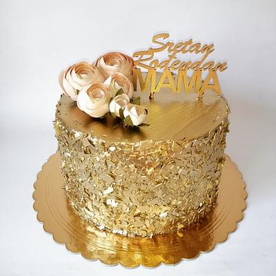 Gold birthday cake - Cake by Tortebymirjana
