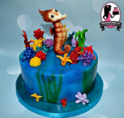 Let'sFind Dory Collaboration - Sheldon the Seahorse - Cake by Sensational Sugar Art by Sarah Lou