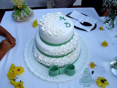 wedding cake daisies - Cake by Dolci Chicche di Antonella