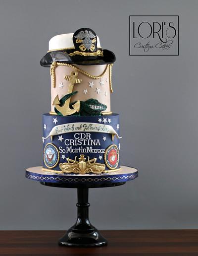 Military retirement cake  - Cake by Lori Mahoney (Lori's Custom Cakes) 