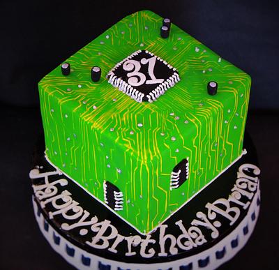 circuit board cake - Cake by Not Your Ordinary Cakes