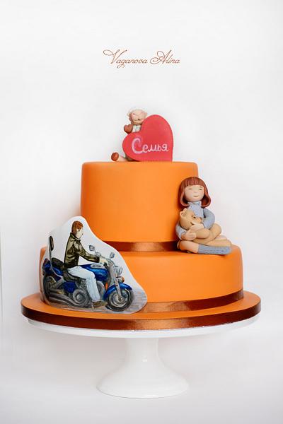 Very nonstandard orange wedding cake - Cake by Alina Vaganova