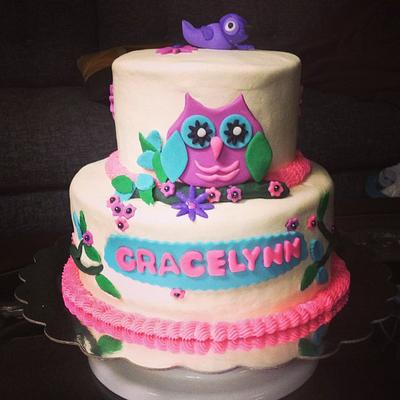 Owl Shower cake - Cake by Teresa James