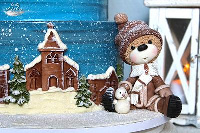 Teddy bears and Christmas - Cake by Lorna