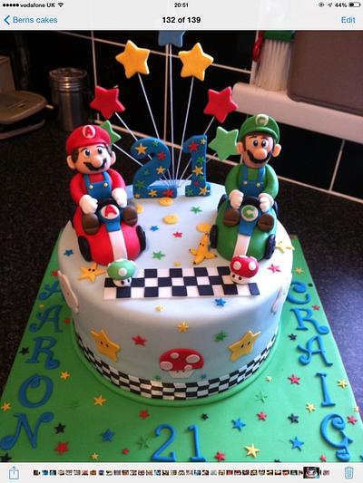 21st mario and luigi kart cake - Cake by Berns cakes