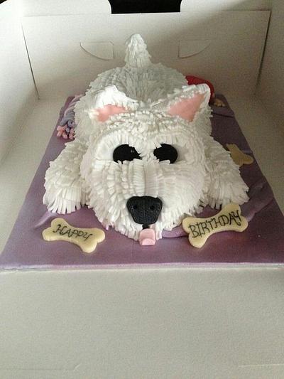 west highland terrier cake x  - Cake by charmaine cameron