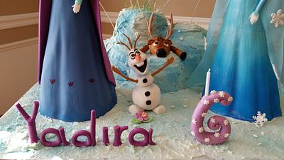 Frozen cake for my li'l princess  - Cake by Daina