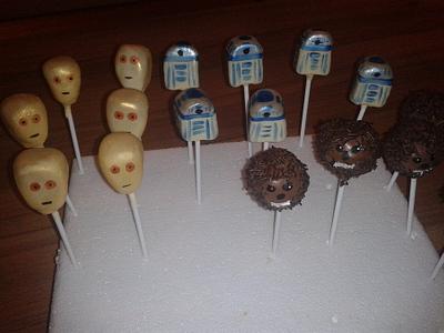 Star Wars Themed Cake Pops  - Cake by Lucy at Bedlington Bakery 