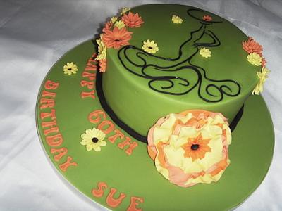Art Deco in Citrus Colours Birthday Cake - Cake by Christine