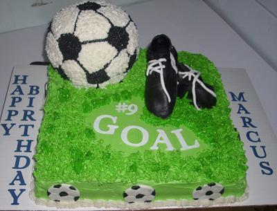 Soccer cake - Cake by Angie Mellen