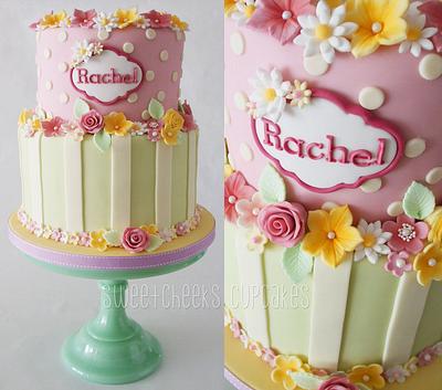 Pastel Summer Flowers Cake - Cake by Sweetcheeks Cupcakes