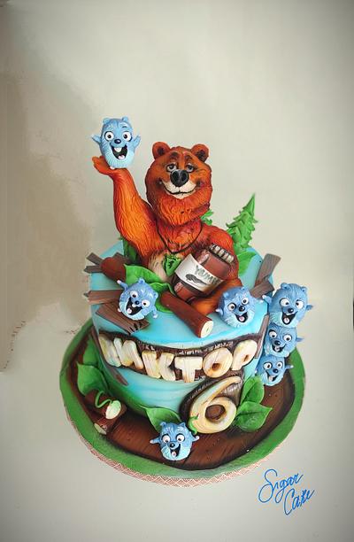 Grizzly and the lemmings - Cake by Tanya Shengarova