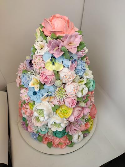 Great flowers  - Cake by Vicmira73